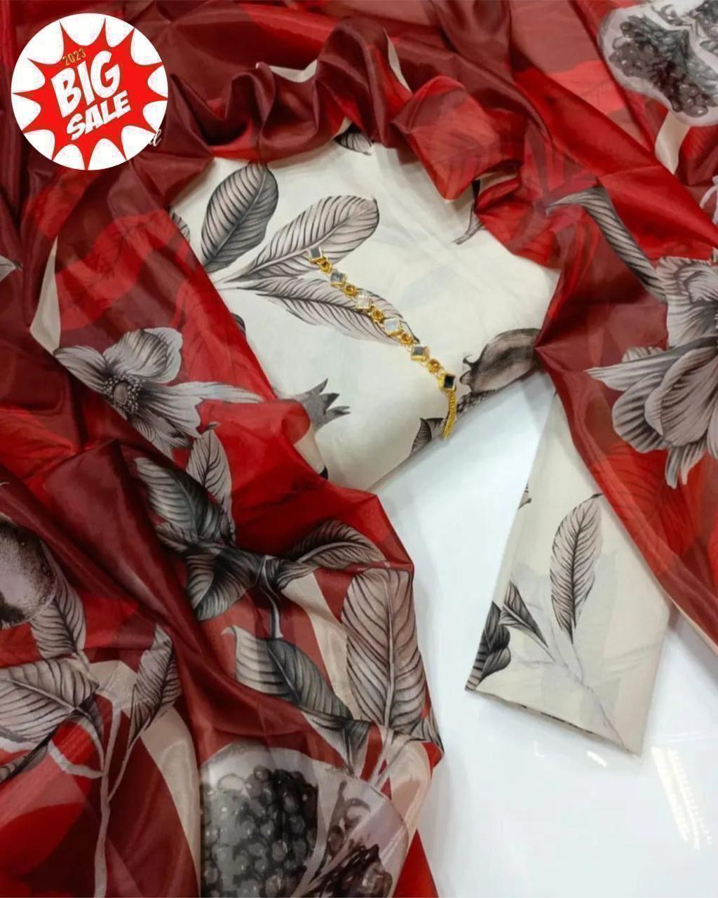 3 PC - SWISS LAWN DIGITAL PRINTED - AR14