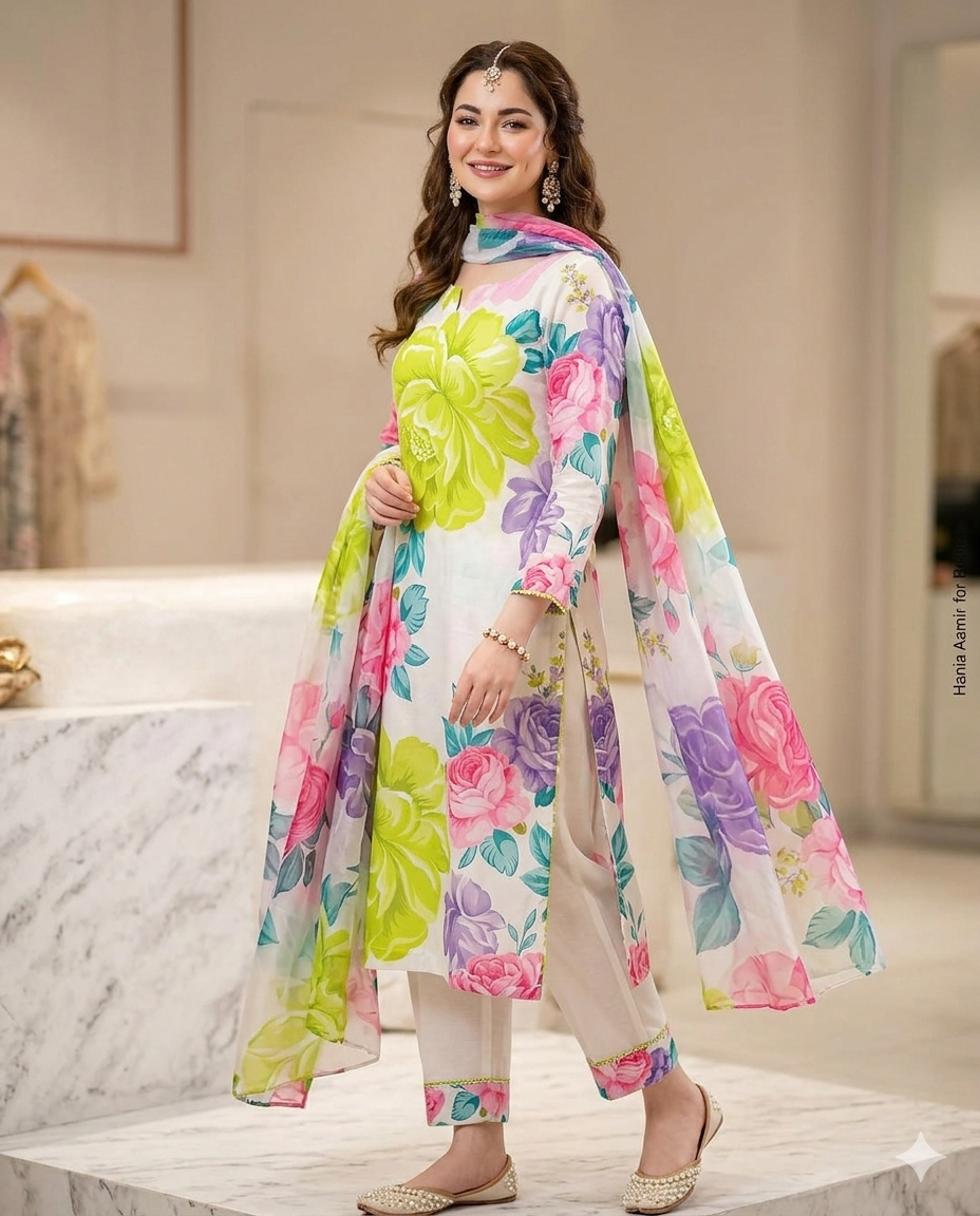 3 PC - SWISS LAWN DIGITAL PRINTED - AR04
