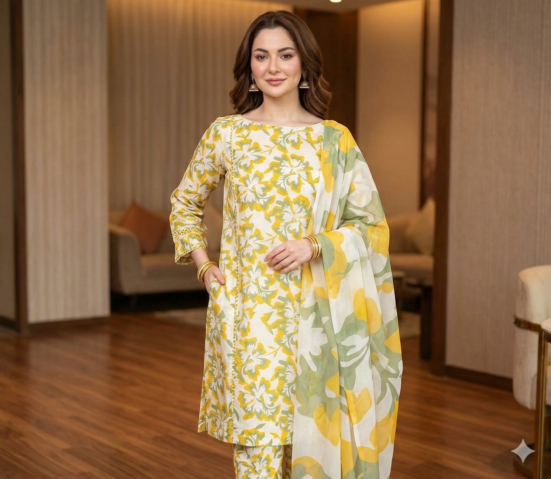 3 PC - SWISS LAWN DIGITAL PRINTED - AR10