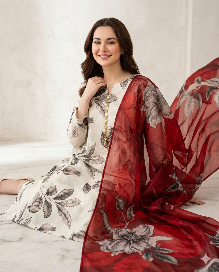 3 PC - SWISS LAWN DIGITAL PRINTED - AR14