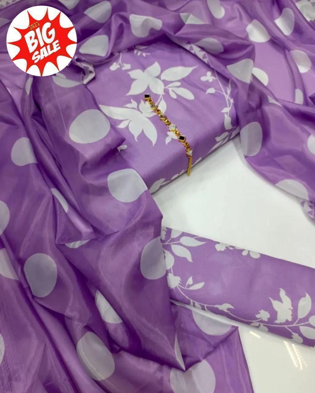 3 PC - SWISS LAWN DIGITAL PRINTED - AR07